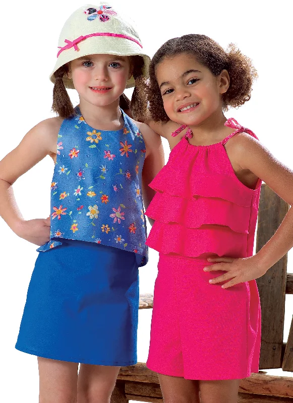 Eco-Friendly Shorts-Butterick Girls Top, Skort and Shorts B4503