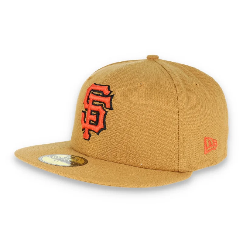 Casual Hat-San Francisco Giants New Era 59Fifty Fitted Hat- Panama Tan