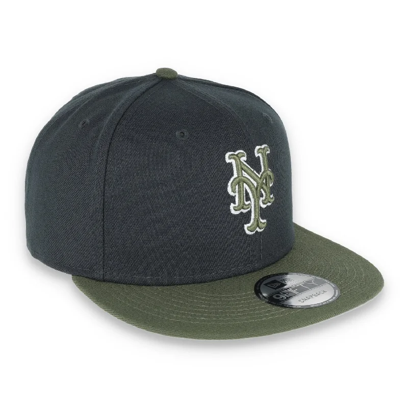 Sports Hat-New Era New York Mets 2-Tone Color Pack 9FIFTY Snapback Hat- Grey/Olive