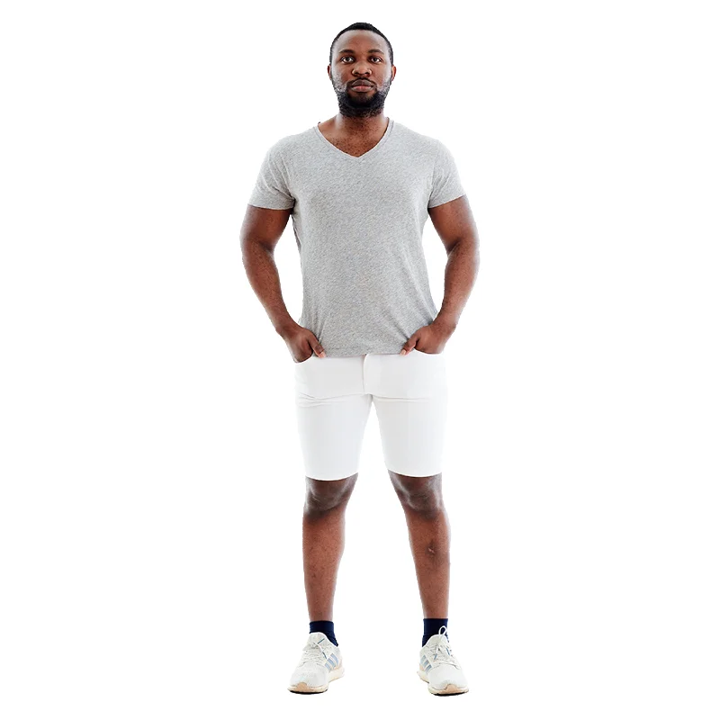 Fitness Shorts-Jean Shorts / Blanco (White)