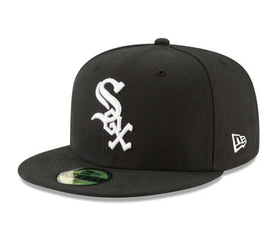 Adjustable Snapback Hat-CHICAGO WHITE SOX NEW ERA HOMETOWN HIT 59FIFTY-BLACK