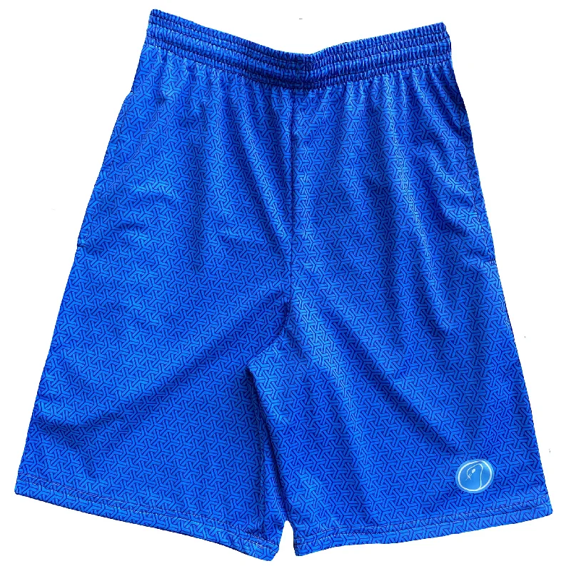 Outdoor Shorts-Mens Graphic Lacrosse Shorts Blue