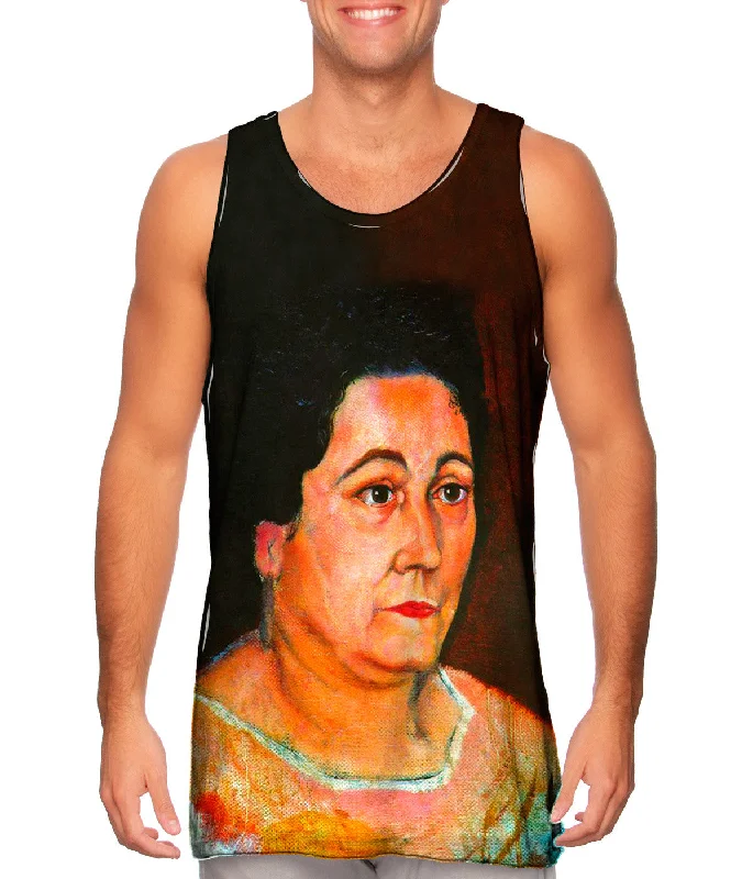 Slim Fit Tank-Salvador Dali - "Portrait of the Artists Mother" (1920)