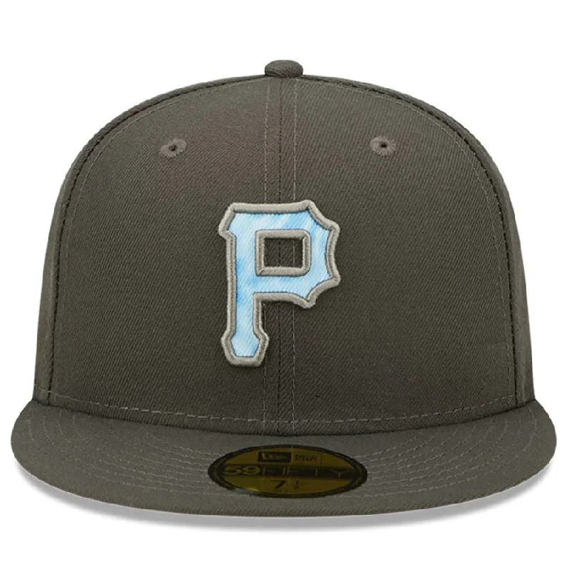 Fashion Hat-New Era Pittsburgh Pirates 59FIFTY Fitted Hat - Charcoal Grey