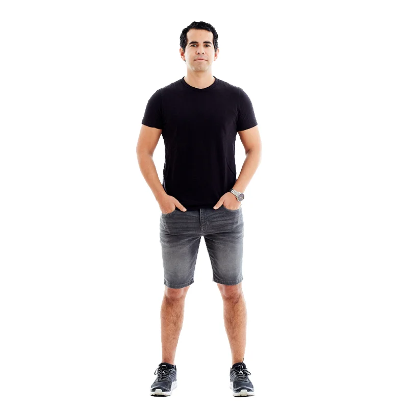 Comfortable Lounge Shorts-Jean Shorts / Miner (Grey)