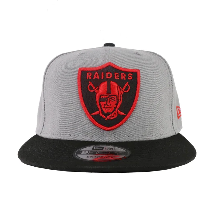 Performance Hat-Las Vegas Raiders New Era Color Pack 2-Tone 9FIFTY Snapback Hat - Grey/Red