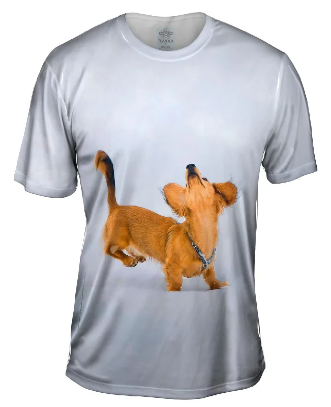 Street Style T-Shirt-Dachshund Snow Dance