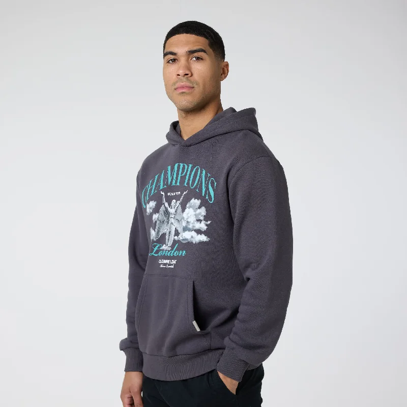 Comfortable Fit Hoodie-Champions Hoodie | Charcoal