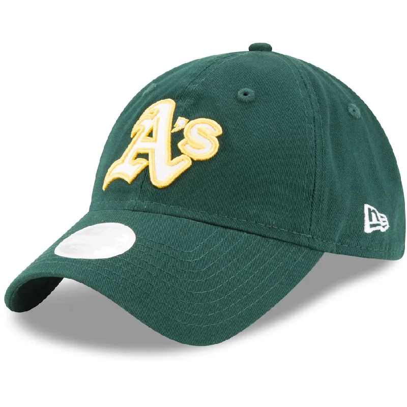 Fashion Statement Hat-Women's Oakland Athletics New Era Green Team Glisten 9TWENTY Adjustable HAT