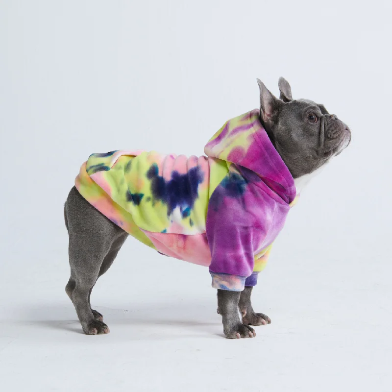 Bold Color Hoodie-Velvet Dog Hoodie - Berry Lemonade