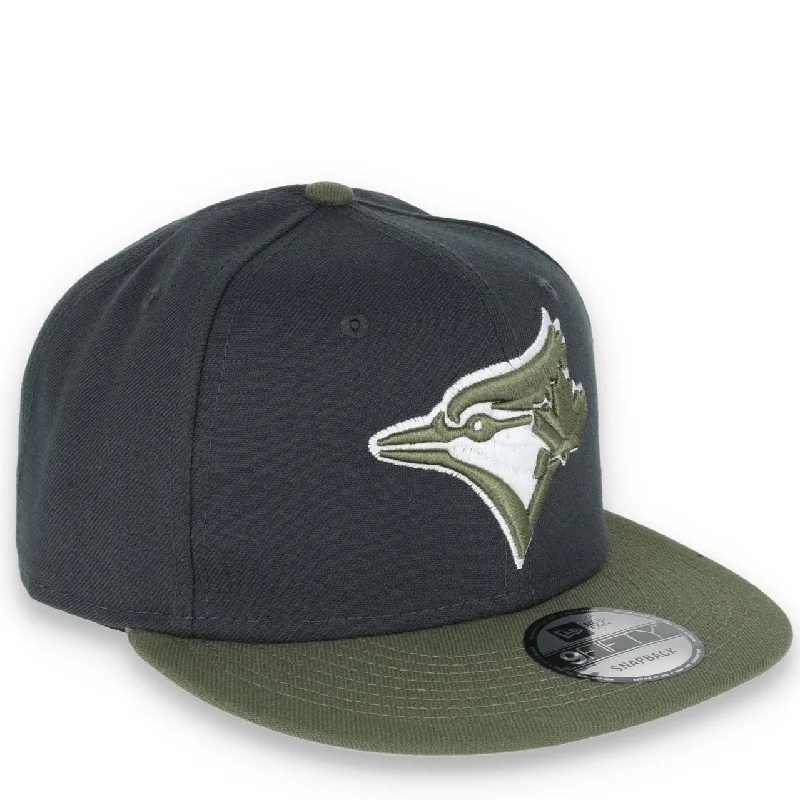 Fedora Hat-New Era Toronto Blue Jays 2-Tone Color Pack 9FIFTY Snapback Hat-Grey/Olive