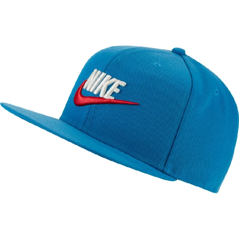 Trucker Hat-NIKE PRO HAT SNAPBACK HAT- BLUE/RED