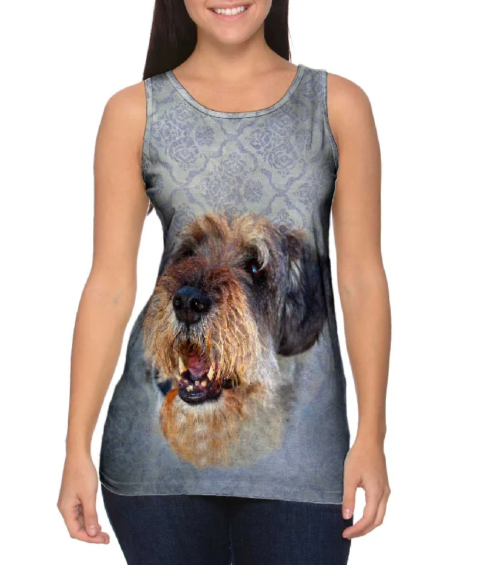 Sleeveless Top-Smiling Decorator Puppy