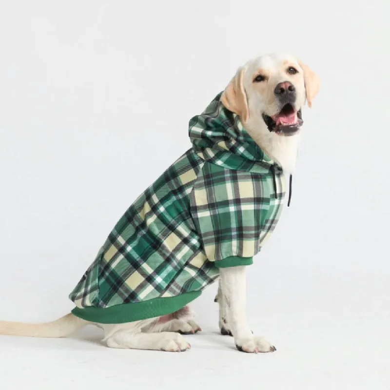 Inspirational Quote Hoodie-Green Plaid Dog Hoodie