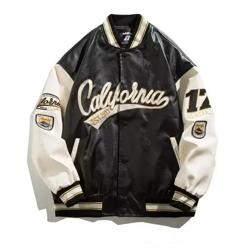 Tech Jacket-Men's retro Embroidered Varsity jacket