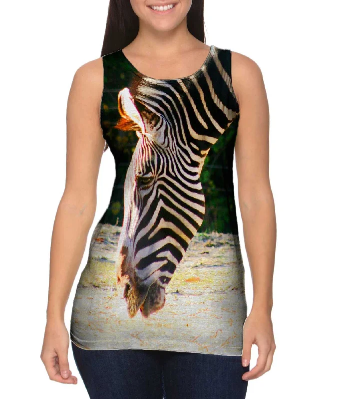 Simple Tank-Sipping Zebra