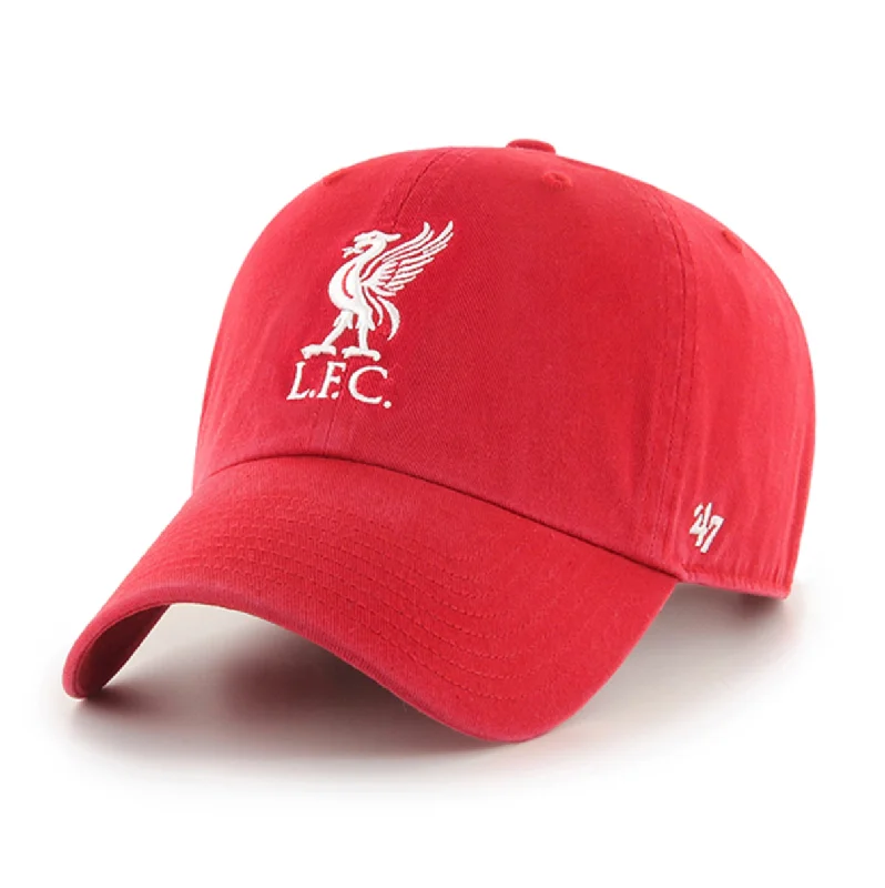 Designer Hat-'47 Brand Liverpool FC Adjustable Clean Up Hat-Red