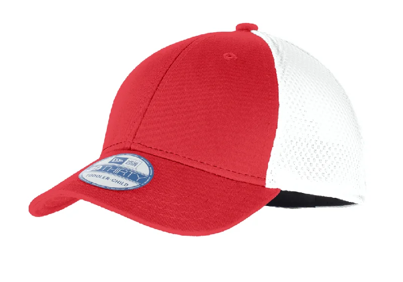 Fishing Hat-New Era® - Youth Stretch Mesh Cap-Scarlet Red/White