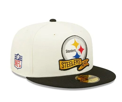 Statement Hat-NEW ERA PITTSBURGH STEELERS OFFICIAL ON-FIELD SIDELINE 59FIFTY FITTED