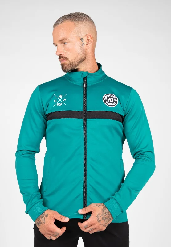 Snow Jacket-Vernon Track Jacket - Teal Green