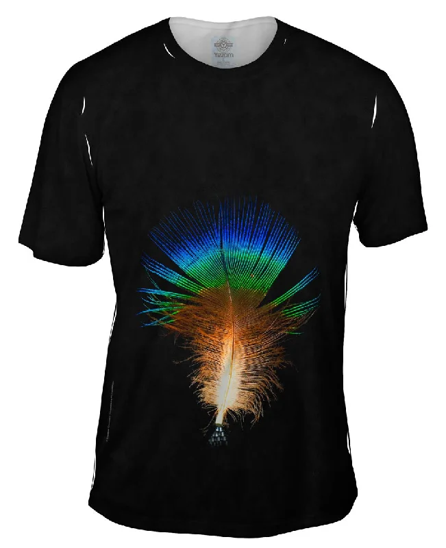 Quote Graphic T-Shirt-Flame Feather Of Male Pavo Cristatus