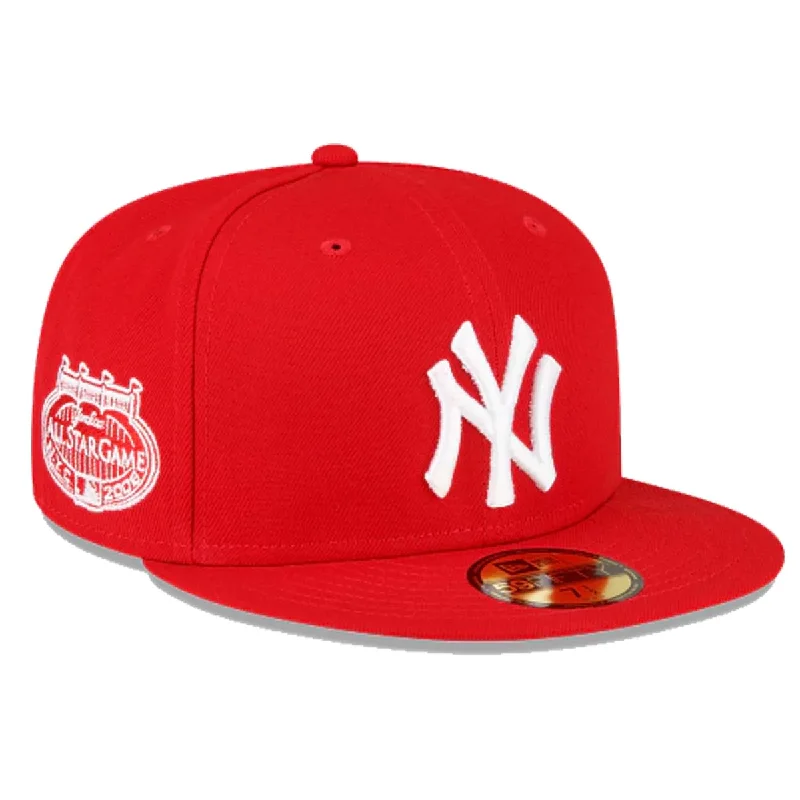 Protective Hat-New Era New York Yankees 2008 All Star Game Side Patch Scarlet 59FIFTY Fitted