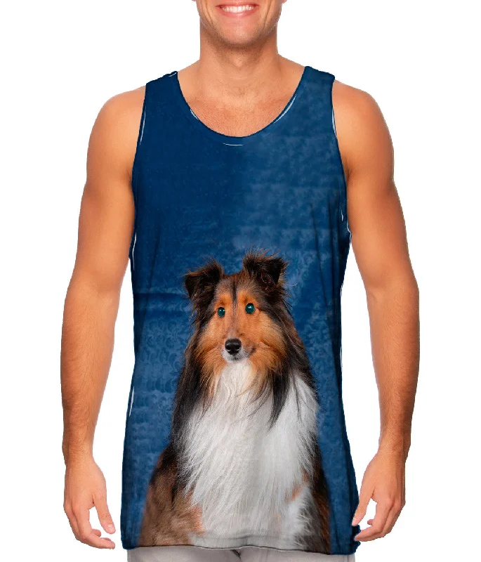 Summer Workout Tank-Sheltie With Green Eyes