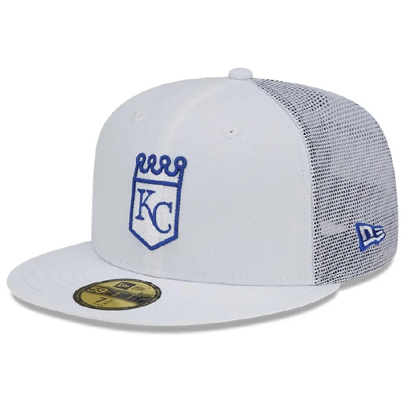 Graphic Hat-Kansas City Royals New Era 2022 Batting Practice 59FIFTY Fitted Hat - White