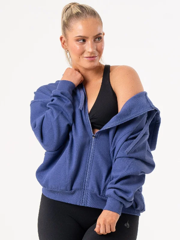 Streetwear Jacket-Unisex Track Jacket - Indigo