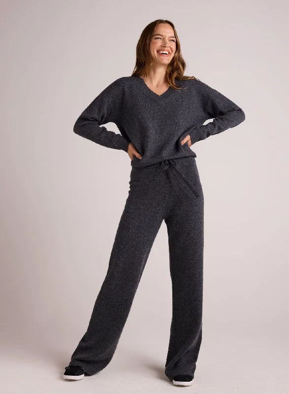 Work Pants-Wide Leg Sweatpant - Charcoal