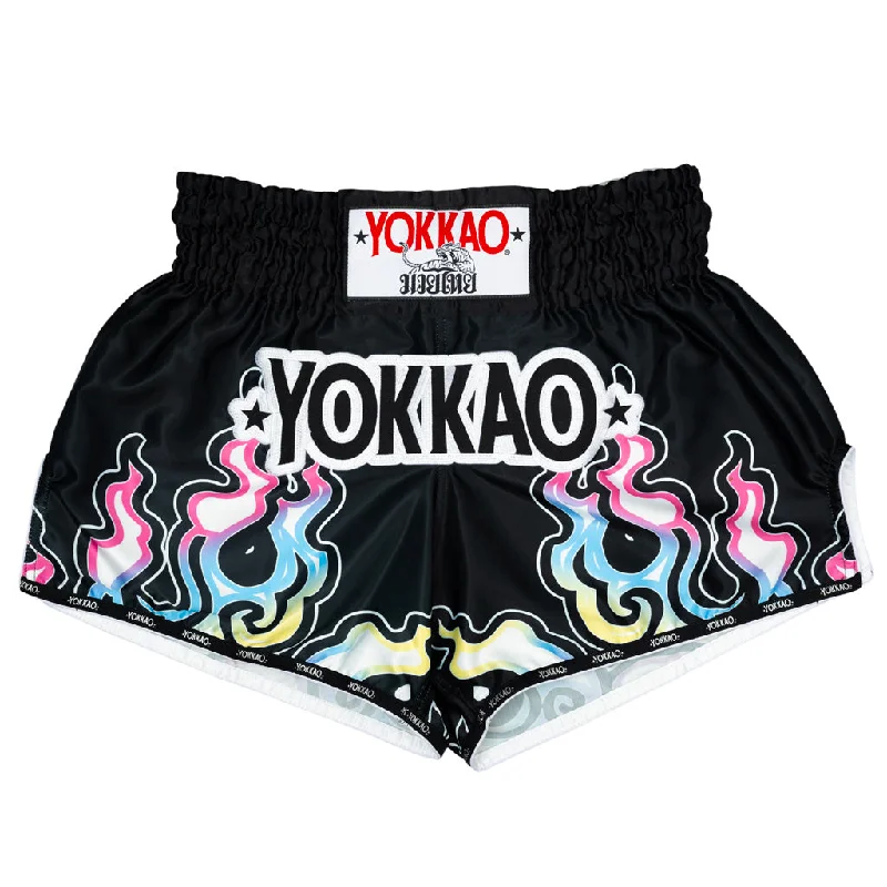 Pockets Shorts-Flames Muay Thai Shorts