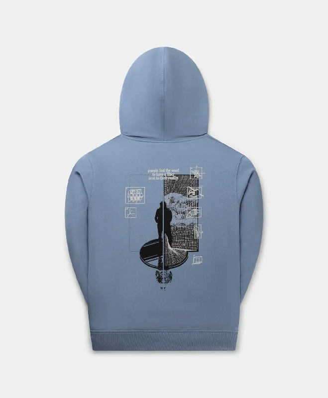 Summer Hoodie-Country Blue Mirror Hoodie