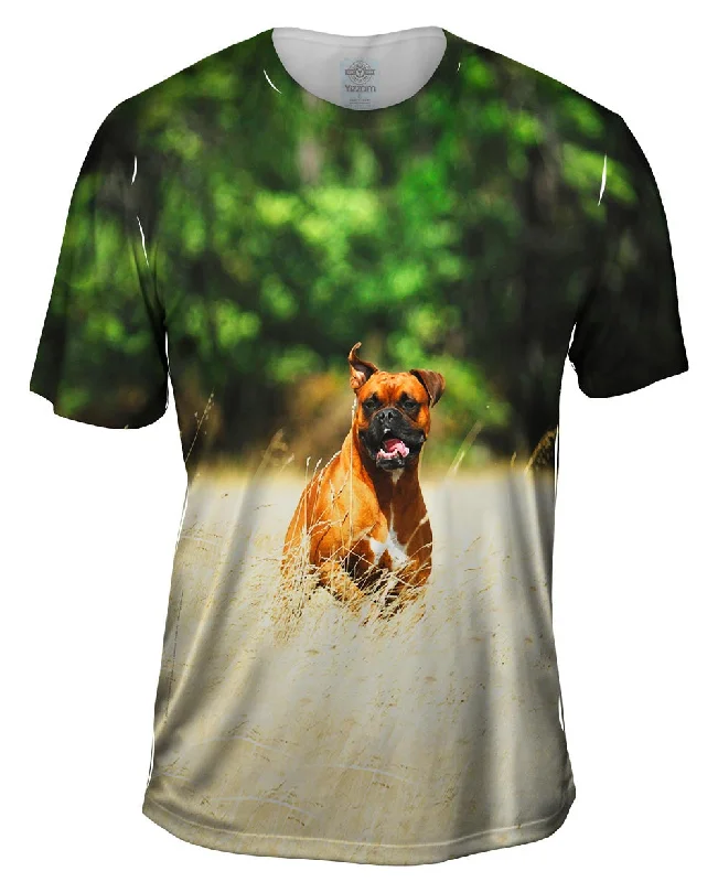 Tie Dye T-Shirt-Excited Boxer Sprinting