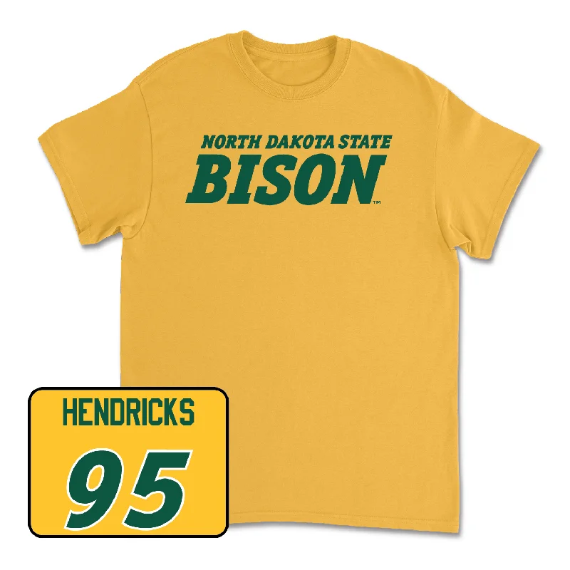 Inspirational Graphic T-Shirt-Gold Football Bison Tee - Dylan Hendricks