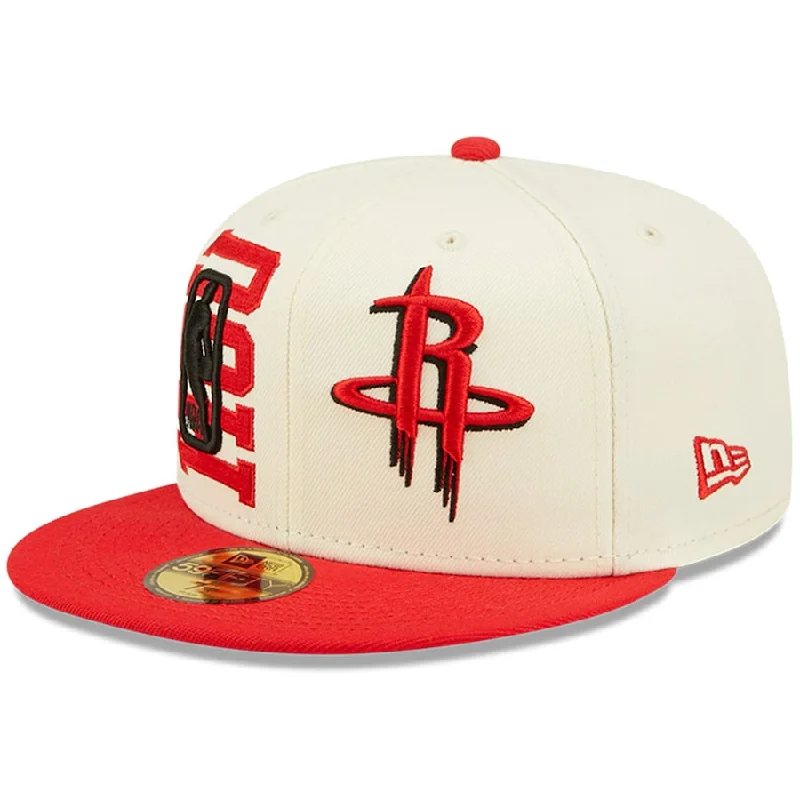 Statement Hat-Houston Rockets New Era 2022 NBA Draft 59FIFTY Fitted Hat - Cream/Red