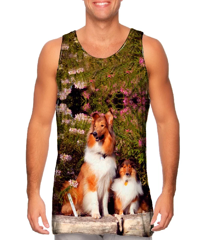 Beachwear Tank-Sheltie Wall Flower