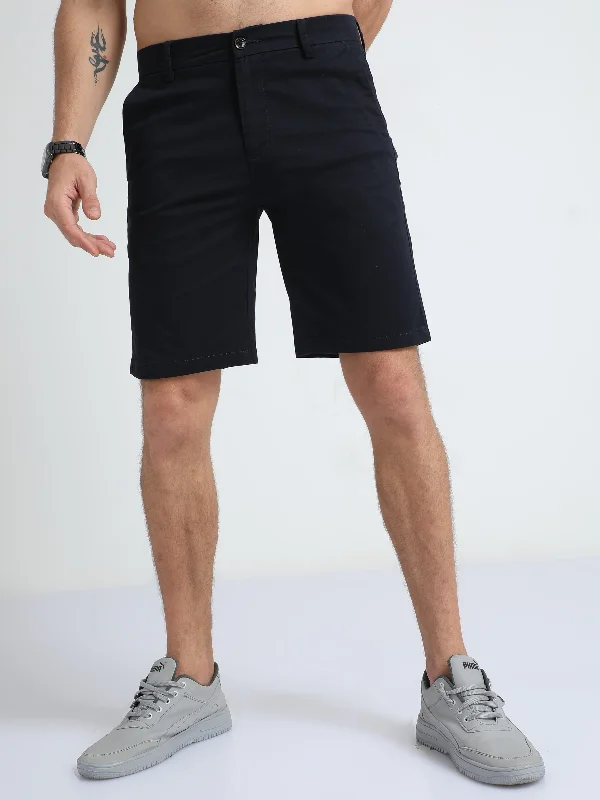 Outdoor Shorts-Modern Twill Navy Shorts