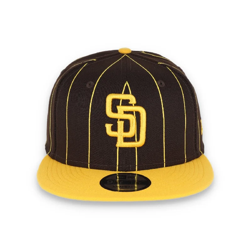 Cowboy Hat-New Era San Diego Padres Vintage Throwback 9Fifty Snapback Hat-Brown