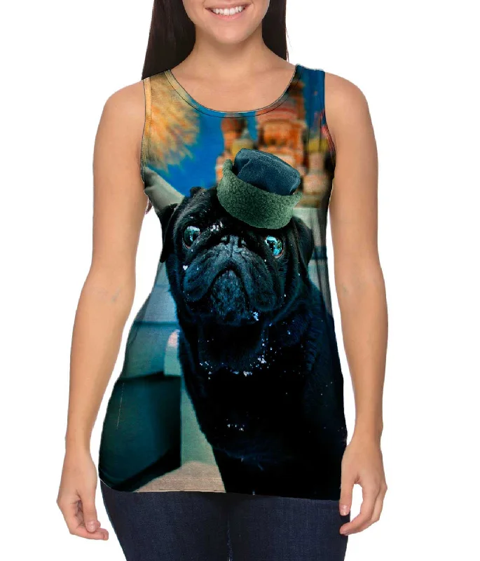 Relaxed Fit Tank-Snow Kremlin Pug