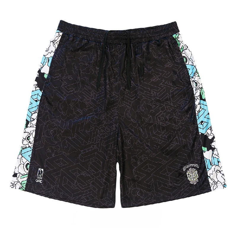 Stretch Shorts-15th Anniversary Black Mesh Shorts