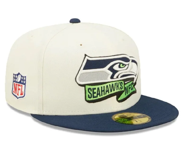 Fun Graphic Hat-NEW ERA SEATTLE SEAHAWKS OFFICIAL ON-FIELD SIDELINE 59FIFTY FITTED