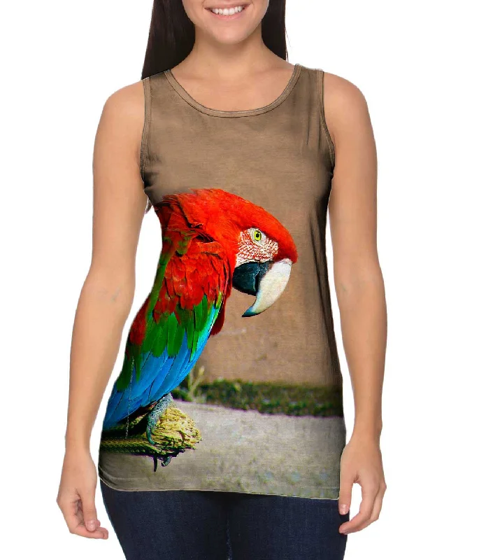 Casual Tank-Sassy Red Parrot