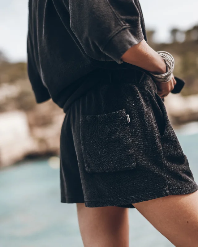 Quick-Dry Shorts-The Dark Towelling Co-Ord Shorts