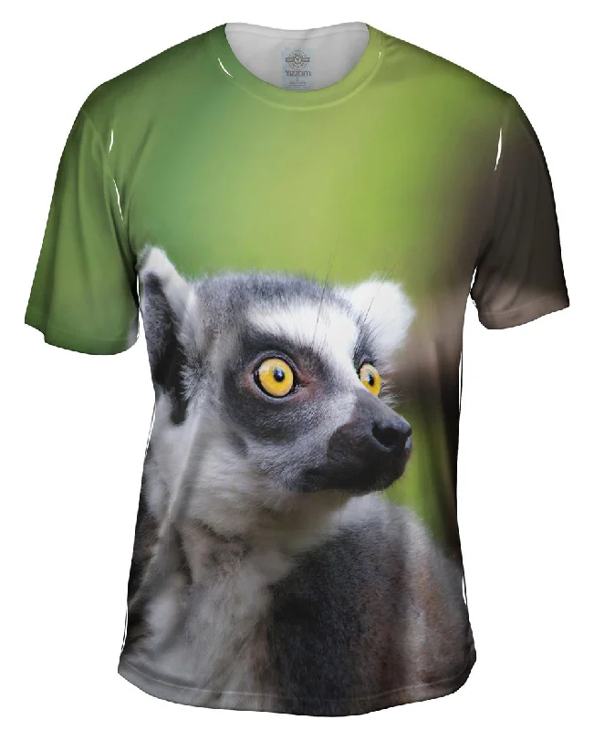 Inspirational Quote T-Shirt-Full Attentention Grey Lemur