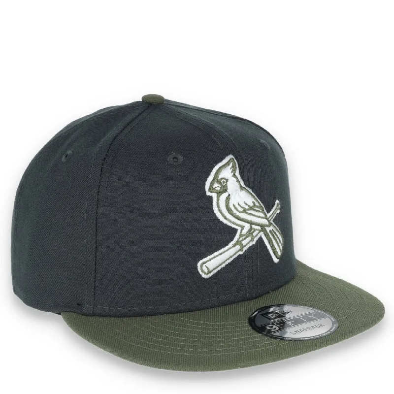 Beanie Hat-New Era St. Louis Cardinals 2-Tone Color Pack 9FIFTY Snapback Hat- Grey/Olive