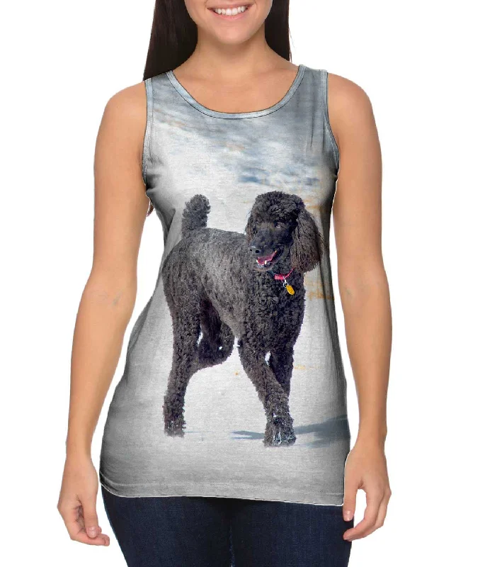 Loose Fit Tank-Smokey Poodle In The Snow