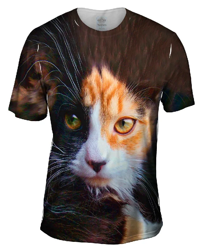 Travel T-Shirt-Furry Kitty Cat Face