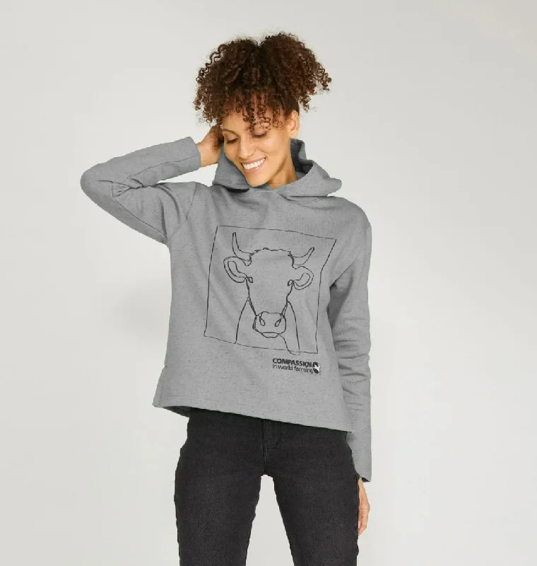 Adventure Hoodie-Women's Cow Relaxed Fit Hoodie