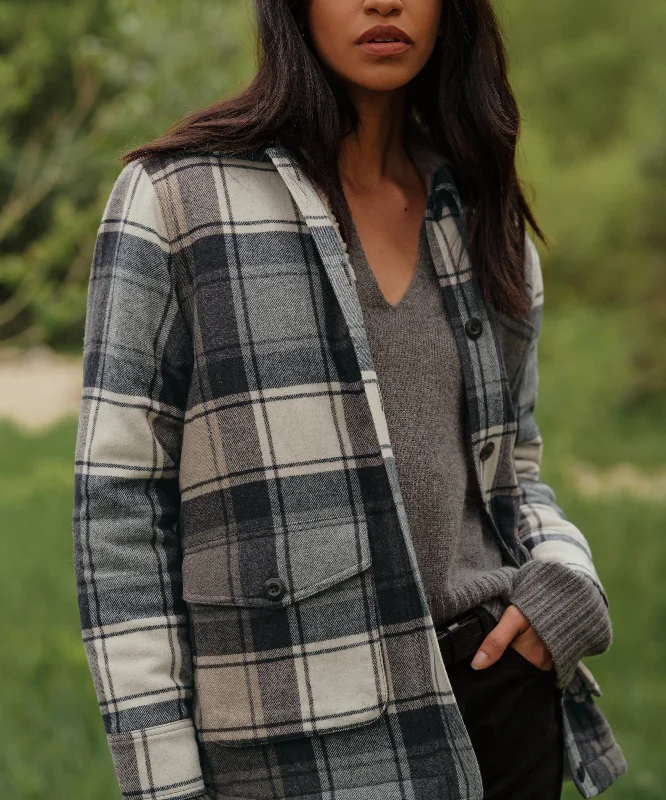 Eco-Conscious Jacket-Shearling-Lined Farmhouse Jacket