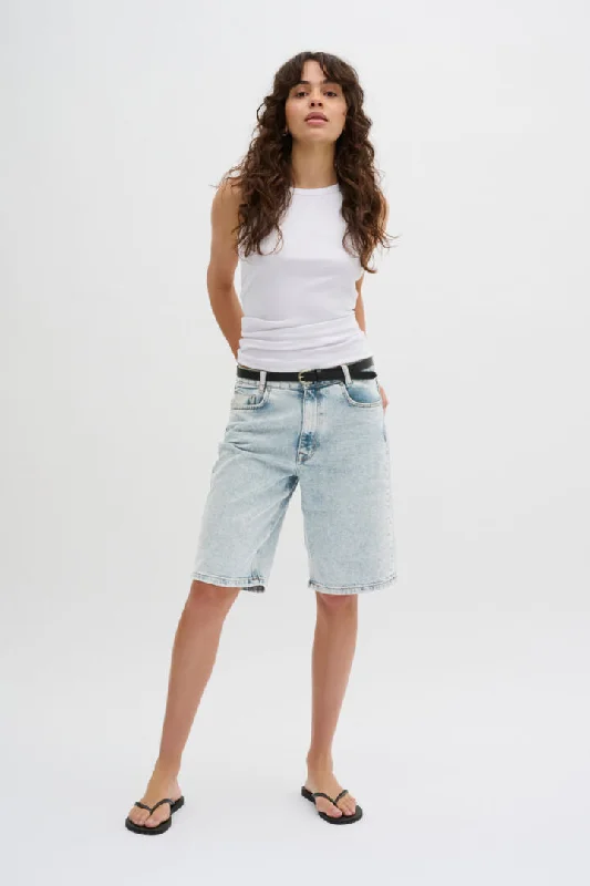 Colorful Shorts-My Essential Wardrobe Stella High Shorts Light Blue Wash